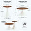 Ensemble de 2 tables basses rondes, plateau de table à motifs avec base en acier, table basse multifonctionnelle à la mode-635281281