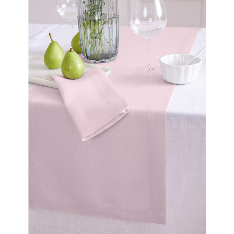Sonoma - 100% Pure Linen Table Runner (Pre-Washed), 108" x 14", Ice Lilac