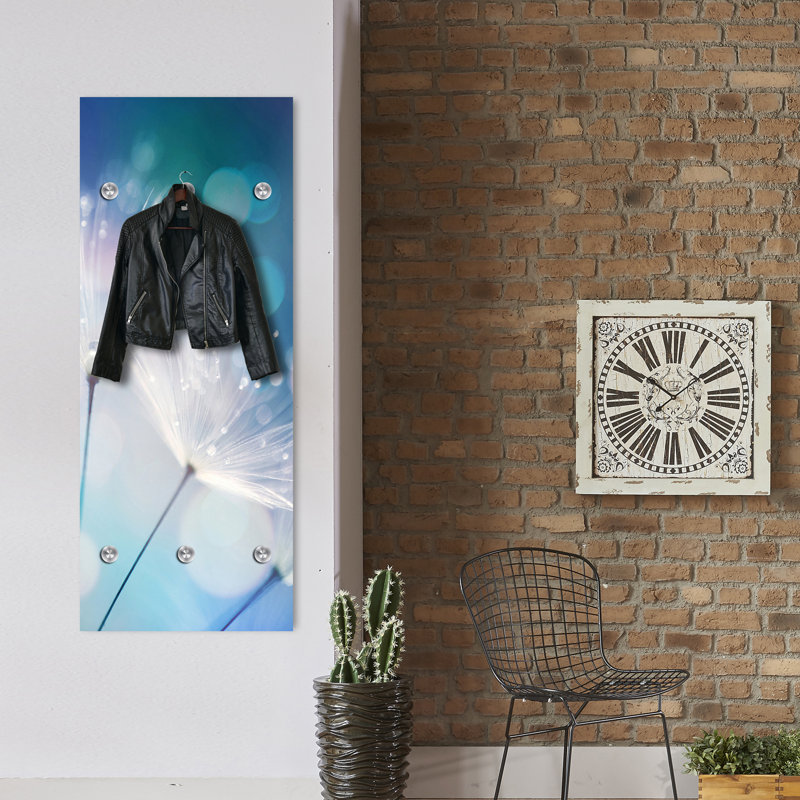 Pusteblume Plastic Wall 6 - Hook Wall Mounted Coat Rack