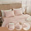 Ensemble de housse de couette plissée avec 2 taies décoratives, très grand
