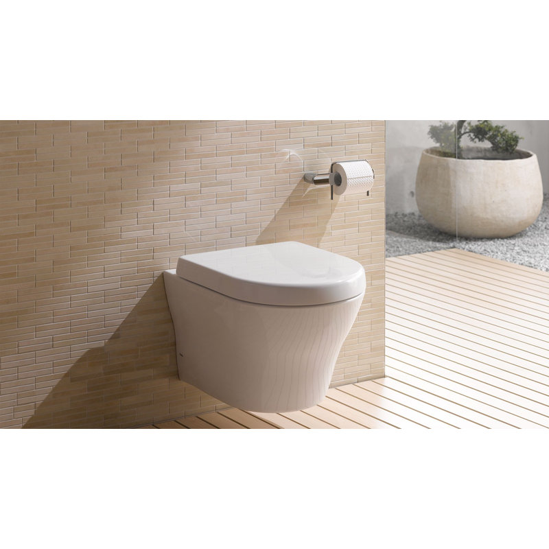 MH Dual Flush D-Shape Wall Hung Toilet with Tornado Flush