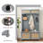 Aiyub 4-In-1 Hall Tree Entryway Coat Rack w/ Solid Wood Feet, Entryway Bench Rattan Sliding Door-401682952