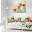 Coussin Poppies en vert clair - imprimé floral-29883456-89811994
