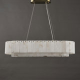 Alabaster Rectangular Chandelier L40 Inch(Dimmable Bulbs Include)