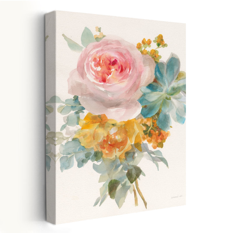 Crop art aqua et jardin bleu II, H 60 po x l 40 po