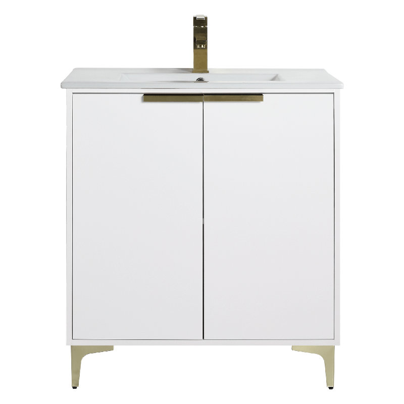 Ensemble de meuble-lavabo simple 30 po Dashae, Laiton satiné