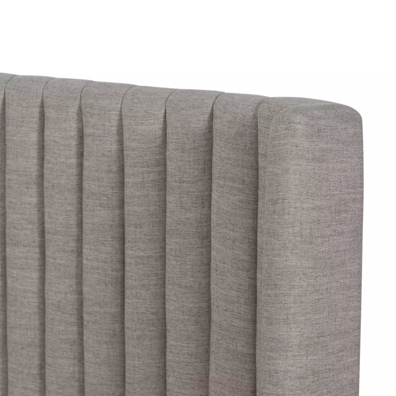 Montgomery Upholstered Wingback Bed, Savile Flannel, King