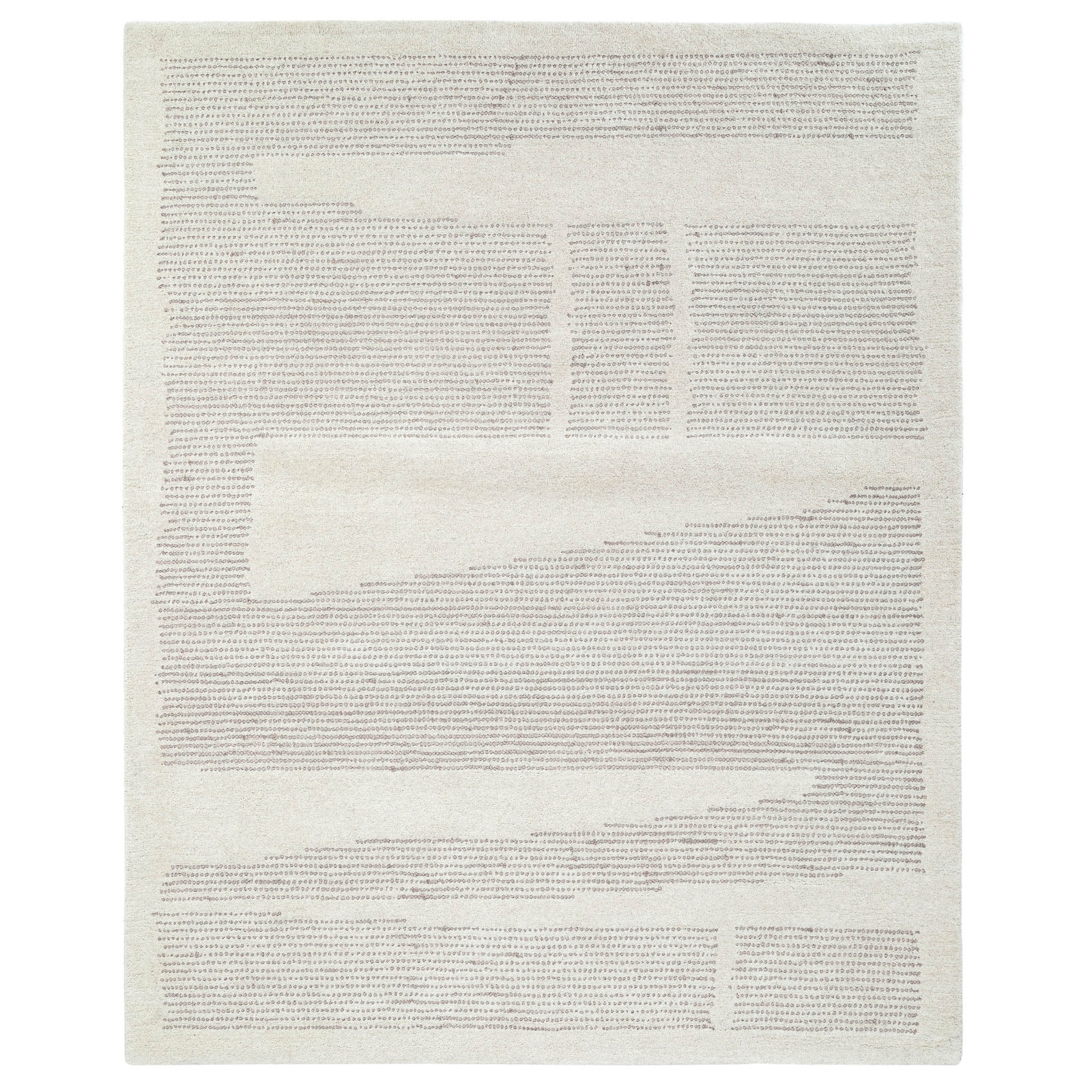 Craton Hand Tufted Wool Ivory Rug, Rectangle 2' x 3'