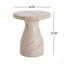 Table d'appoint en béton léger d'extérieur / d'intérieur Travertine