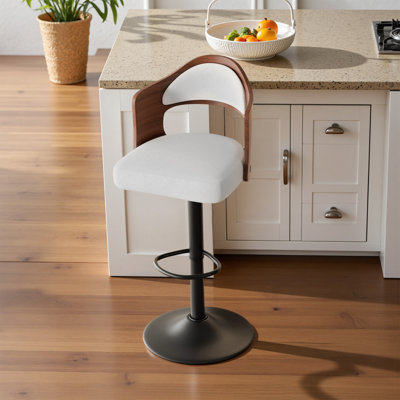 Modern Heavy Duty Swivel Bar Stools with Backrest – Adjustable Height Counter PU Leather Chairs with Footrest, 550lbs Capacity, Non-Slip Base, 360° Rotation for Kitchen Island, Home Bar, Coffee Shop