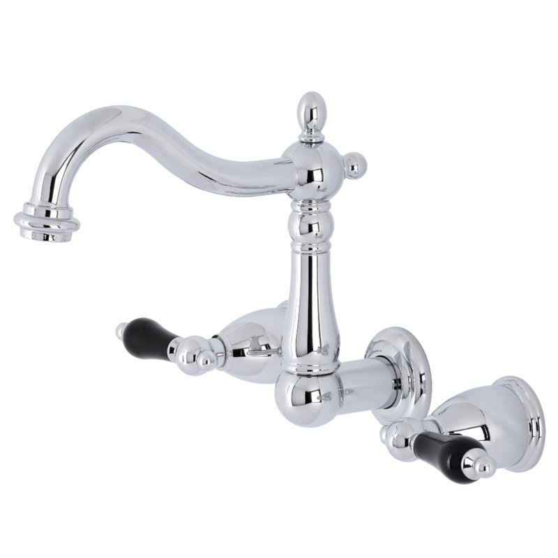 Kingston Brass Duchess Two-Handle Wall Mount Bathroom Faucet, Polished Chrome