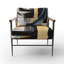 Fauteuil d'appoint rembourré Glam Gold and Black Expression II-2089333319