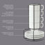  Ensemble de 4 tasses à café avec 4 soucoupes empilables, support en métal, tasses à café pour latte, café, moka et thé-1900301007