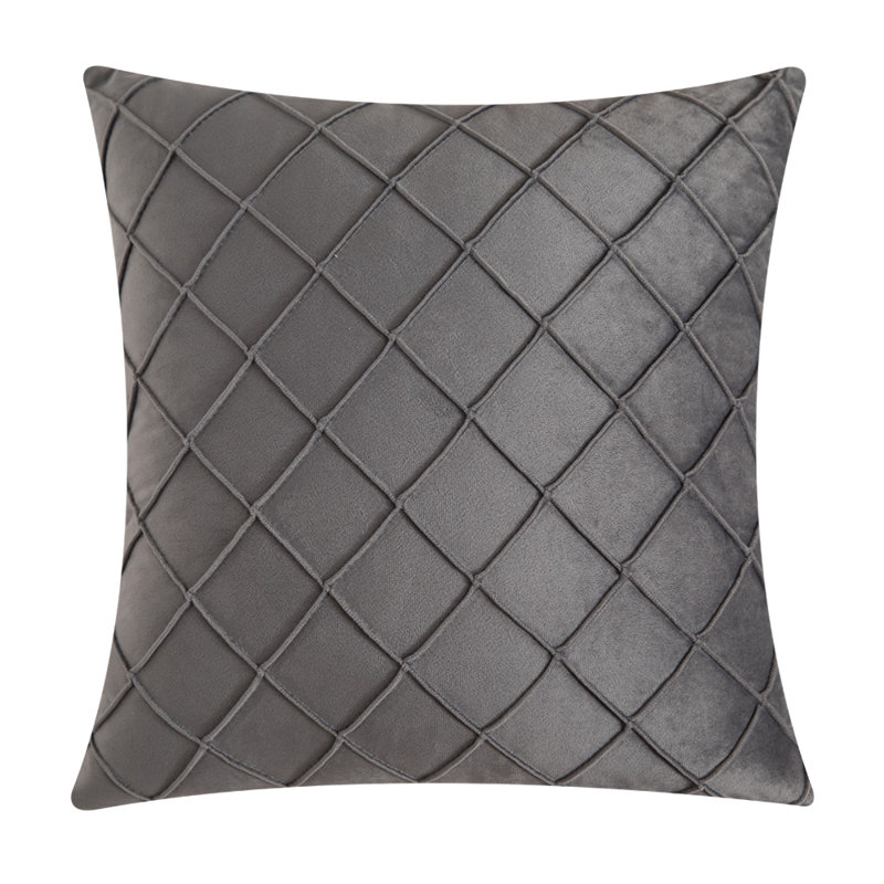 Housses de coussin en velours jetées (seulement sur la housse), Gris