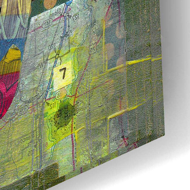 «Manteau de plusieurs couleurs» par Judy Verhoeven, H 12 po x l 12 po x P 0,13 po