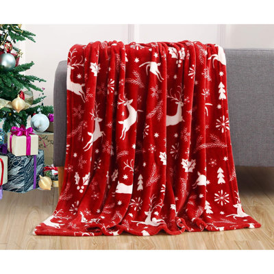 Mocassi Holiday Throw Plain Weave / Muslin Throw Blanket