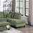3Pc Sectional Set Corduroy Upholstered Laf Sofa Raf Chaise Ottoman L-Sectional Living Room Furniture-1843486637