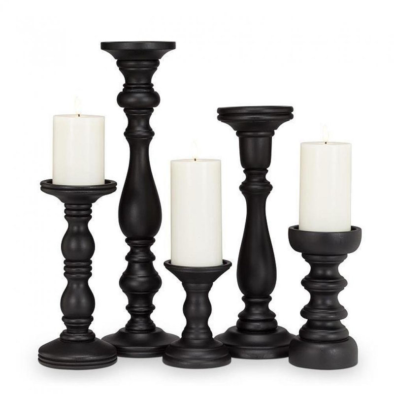 Tabletop Pillar, Black, 10.5" H x 4.5" W x 4.5" D