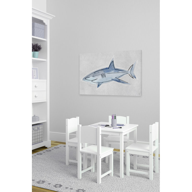 Brennen The Great Shark - Painting on Canvas, 20cm H x 30cm W
