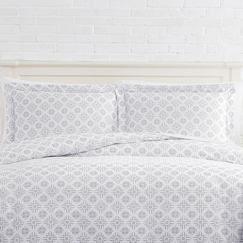 Southshore Fine Linens Aztec Dreams 300 Thread-Count 100% Cotton Duvet Cover Set, King Duvet Cover + 2 Shams, Gray