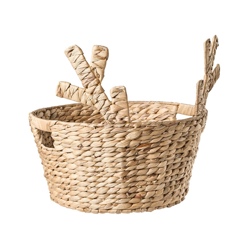 Beachcrest Home Water Hyacinth Decorative Basket