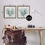 Ensemble de 2 toiles flottantes encadrées à motif de branches de corail subtiles, design par Carol Robinson-1387935235-1387935237