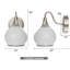 Applique murale rechargeable sans fil avec verre givré opale et télécommande (ampoule incluse)-1463252804