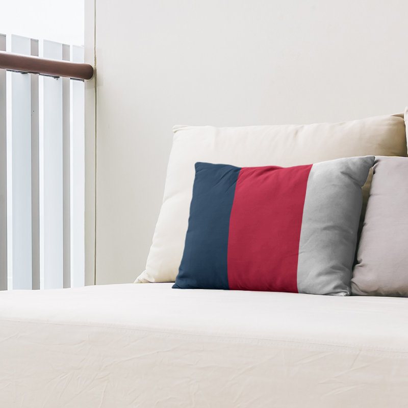 Coussin lombaire intérieur/extérieur baltimore retour, Milieu rouge / Côté blanc