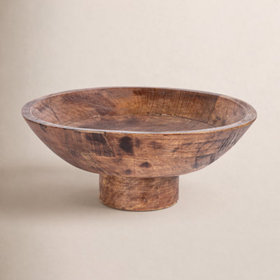 Allyce Mango wood footed bowl