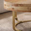Table basse ronde moderne en bois sculpté avec pieds en métal pour le salon, le bureau et la réception-100683687