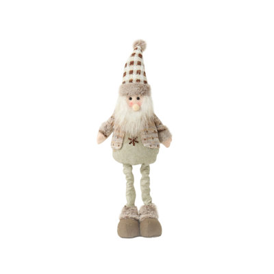 Gray Snowflake Santa Claus Stretch Doll Snowman Reindeer Plushes Knitted Toy Christmas Gift