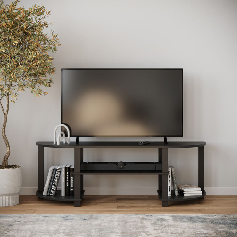 Sireli Unfinished TV Stand for TVs up to 55", Black