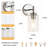 (Set Of 2 ) Mosca Brushed Nickel Bath Sconce Wall Light with Glass Shade for Toilet, Hallway, Staircase, Living Room, Bathroom Dining Room-10.2'' H X 3.93'' W-1140332738