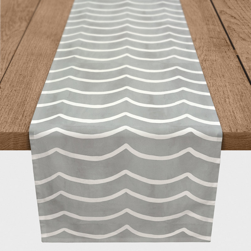 Chrisalyn Rectangle Polyester Table Runner, 16" D x 72" L, Gray