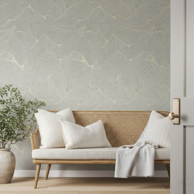  Modern Metals Abstract Line Wallpaper Roll