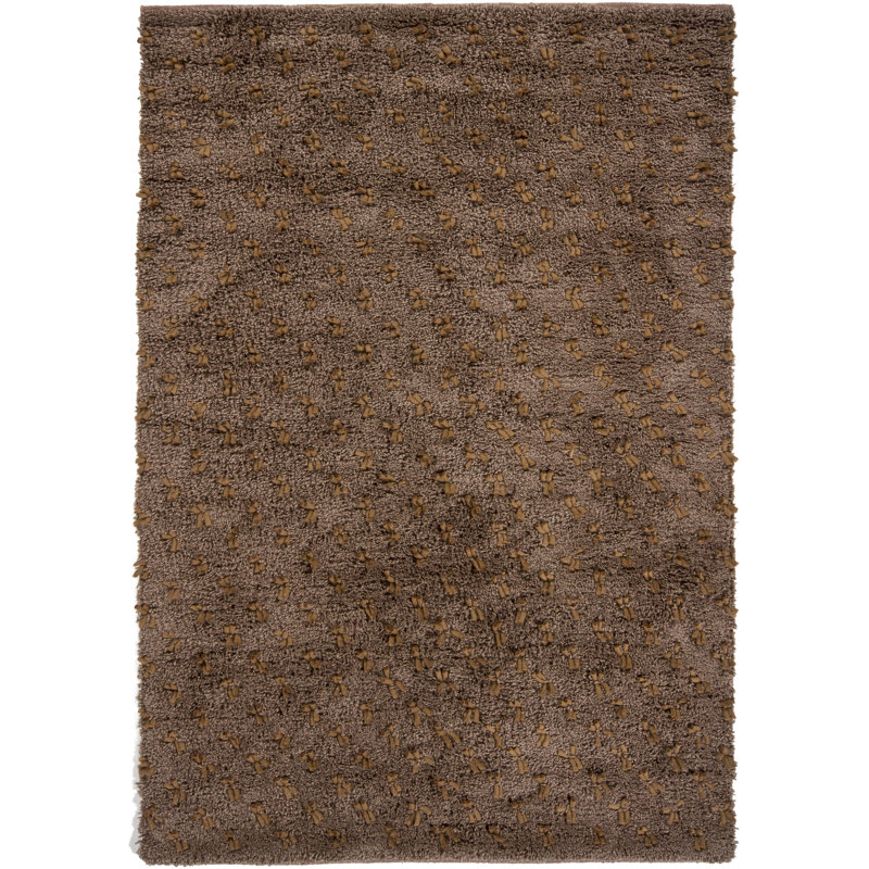 Strata Brown/White Area Rug, Round 7'9", Brown/Gray