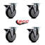 Roulettes de frein pivotantes en poly Posi-88911016