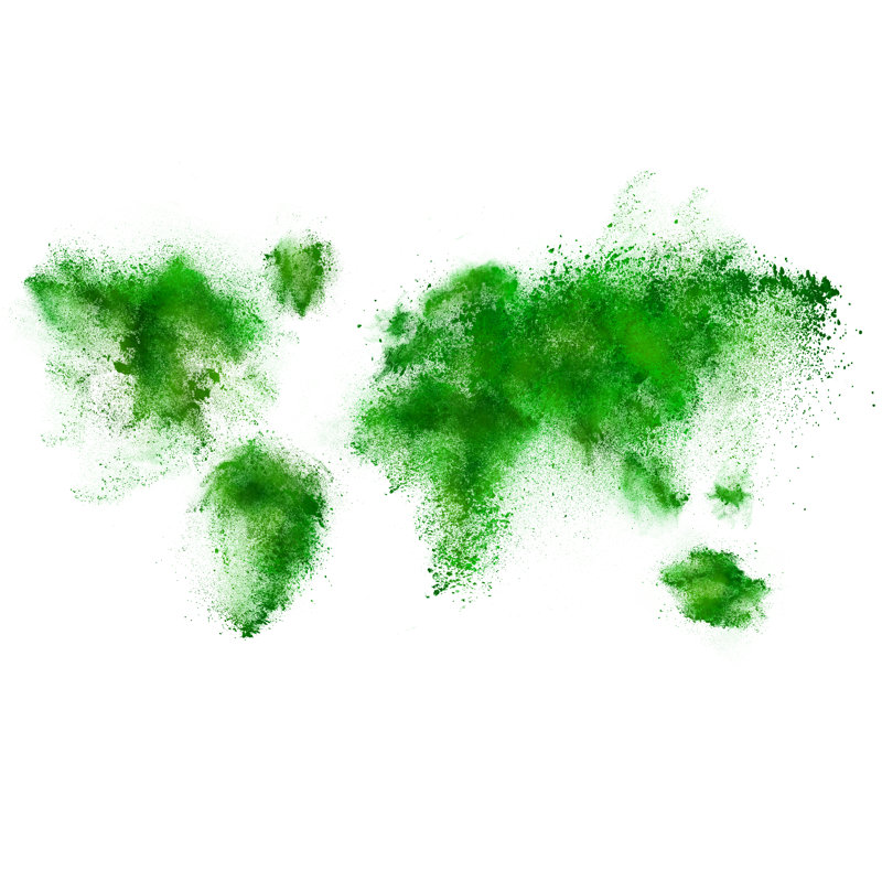 Earth Map Dust by Avesun - Wrapped Canvas Print, 20cm H x 30cm W