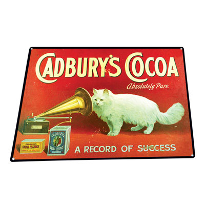 Cacao Cadburys rétro sur impression métallique