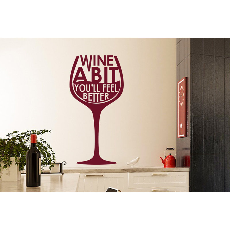 Food & Beverage Wall Decal, Burgundy, Large