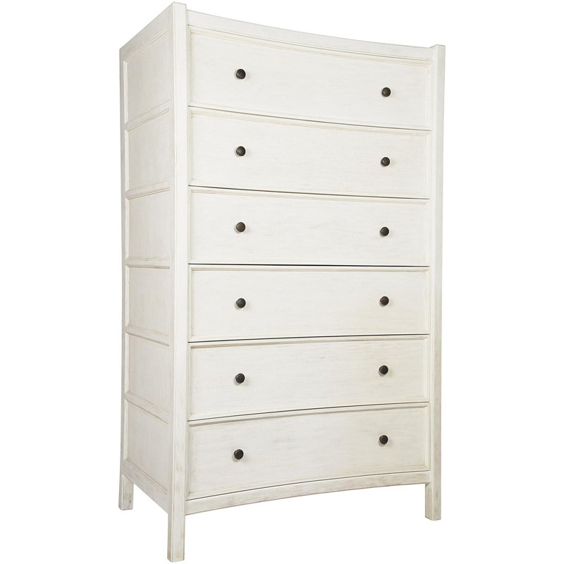 Hampton 6 - Drawer Dresser, White Wash