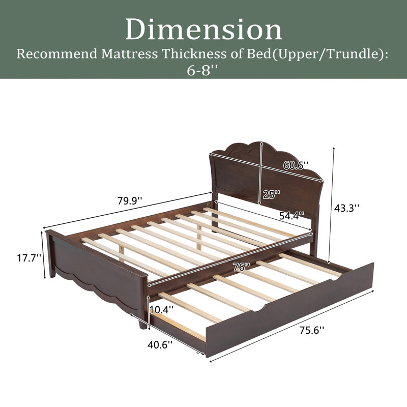Lit plateforme Behlau, Double, Cappuccino