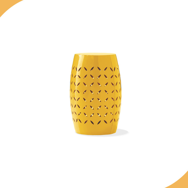 Table de bout en fer 12 po, Yellow
