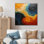 «Teal Orange» Op Art Rhythmic Illusion I