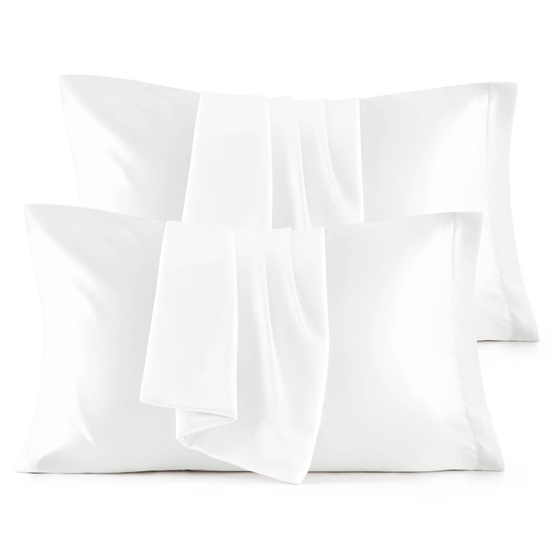Polyester Pillowcase with Envelope Closure, Pure White, Standard Pillowcase 