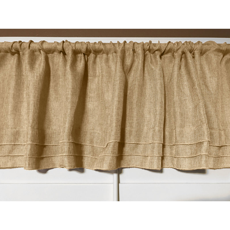 Piaf Tailored Window Valance, Light Gold