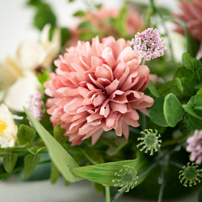 Couronne florale artificielle 19 po