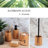 Natural Bamboo Liquid Soap Dispenser with Matte Black Pump