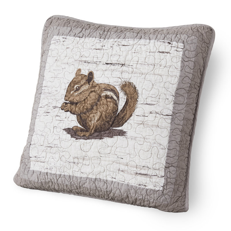 Housse et insert de coussin en coton Birch Forest Chipmunk