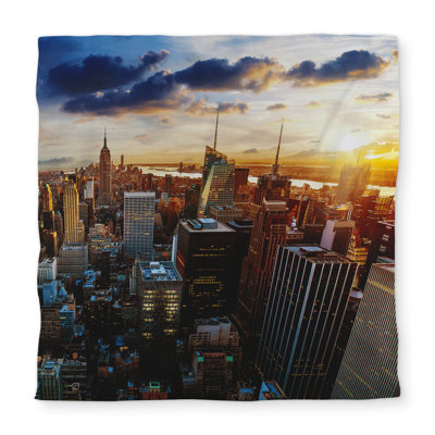City of New York by Dawn Queen Duvet Cover - Hyperrealist Decor